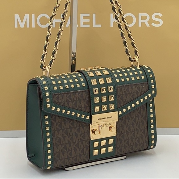 MICHAEL KORS ROSE MEDIUM FLAP SHOULDER RACING GRN - Picture 4 of 15